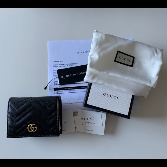gucci gg marmont small quilted leather wallet